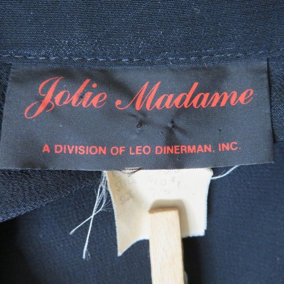 Vintage 80s Jolie Madame One Piece Jumpsuit XS Black Zip Button Pockets Blouson - Picture 10 of 16